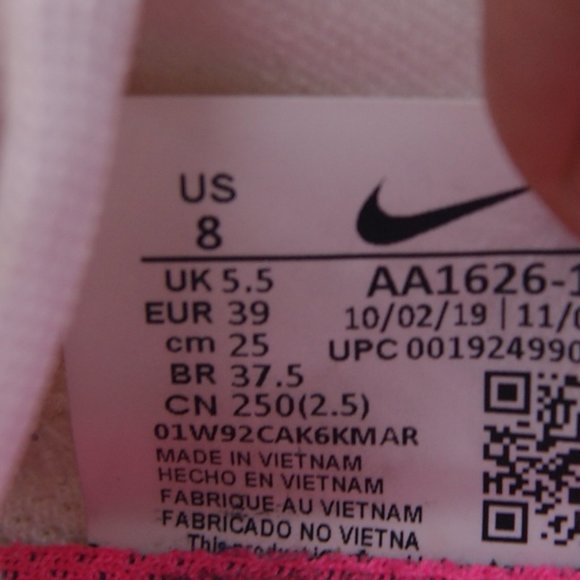 Nike Sneakers Women's Sz 8 Legend React Running Shoes Lace up White AA1626-102 - Picture 9 of 10